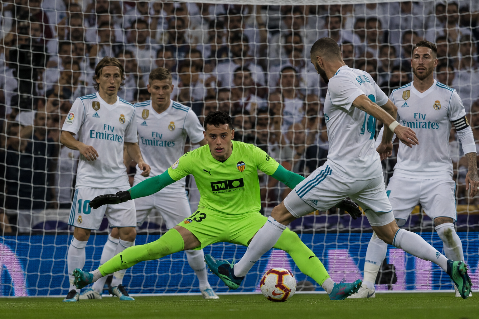 Elite Duel Against Real Madrid — original format match photo of goalkeeper Bilal Jabri Jabri