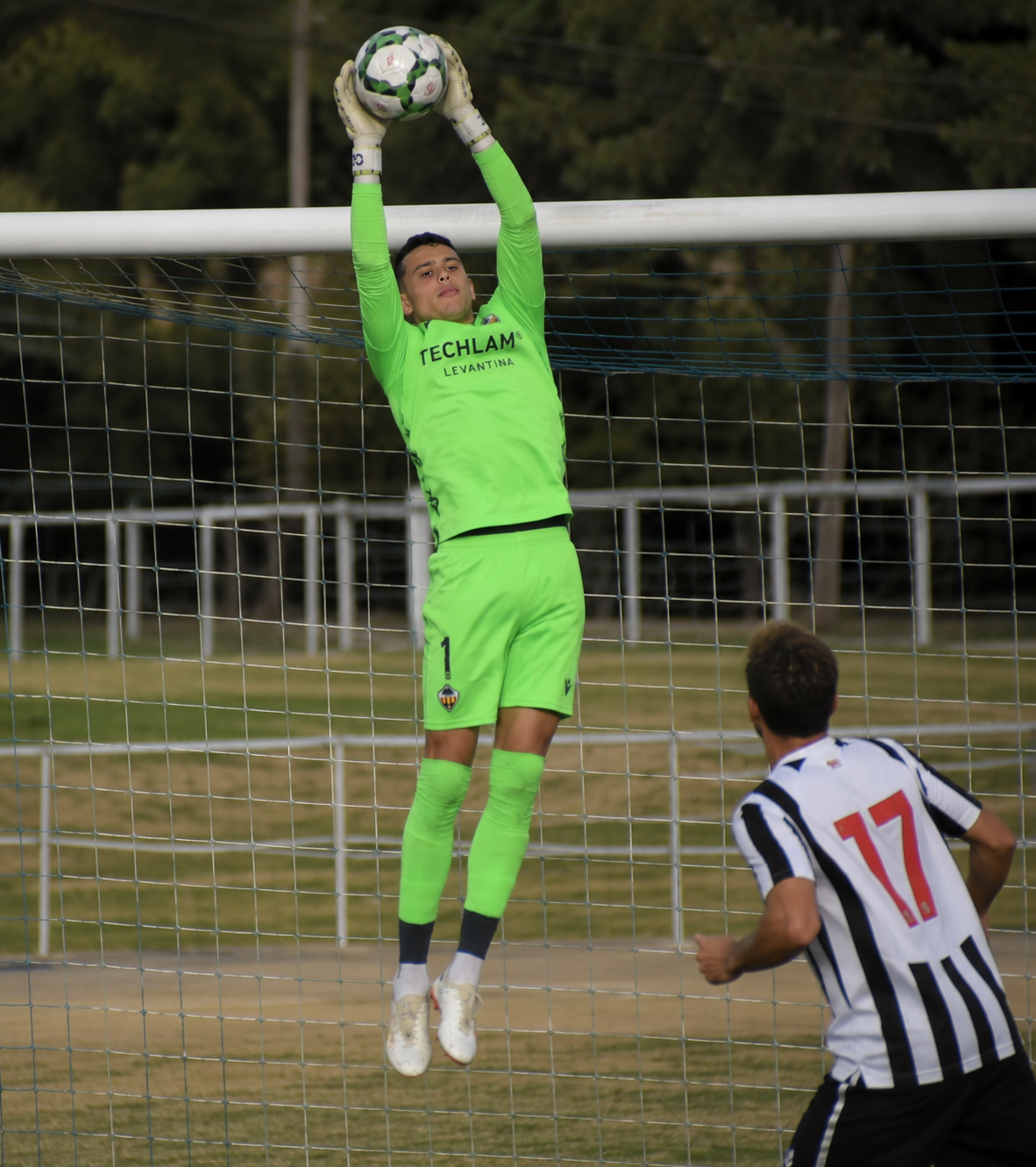 High Claim and Aerial Command — original format match photo of goalkeeper Bilal Jabri Jabri