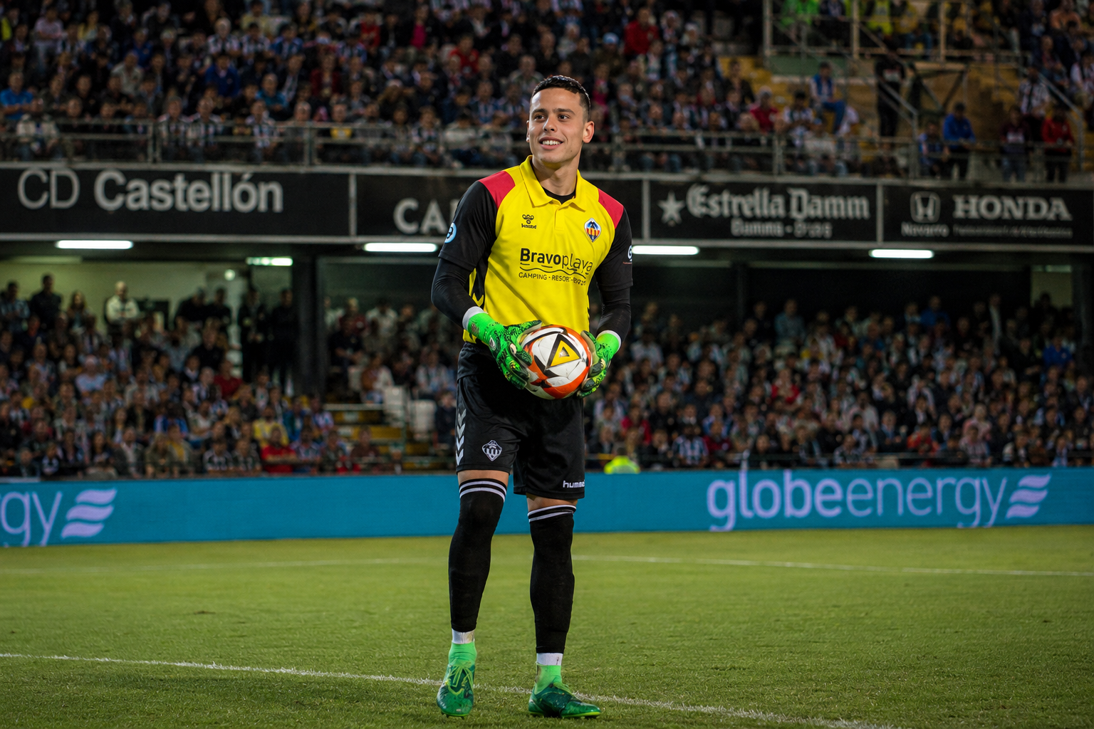 Presence and Authority with CD Castellón — original format match photo of goalkeeper Bilal Jabri Jabri