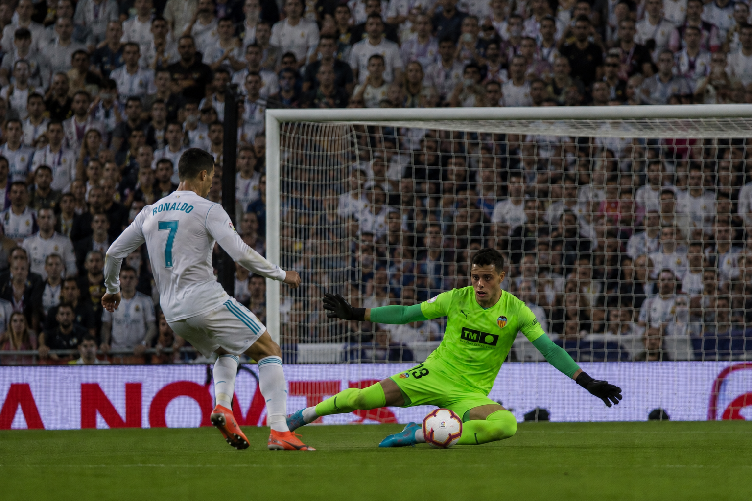 1v1 Save Against Cristiano Ronaldo — original format match photo of goalkeeper Bilal Jabri Jabri